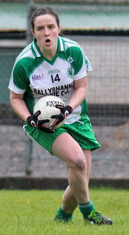 Action from the ladies senior match between Aodh Ruadh and Kilcar.