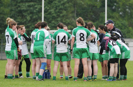 Action from the ladies senior match between Aodh Ruadh and Kilcar.