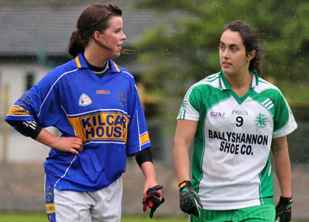 Action from the ladies senior match between Aodh Ruadh and Kilcar.