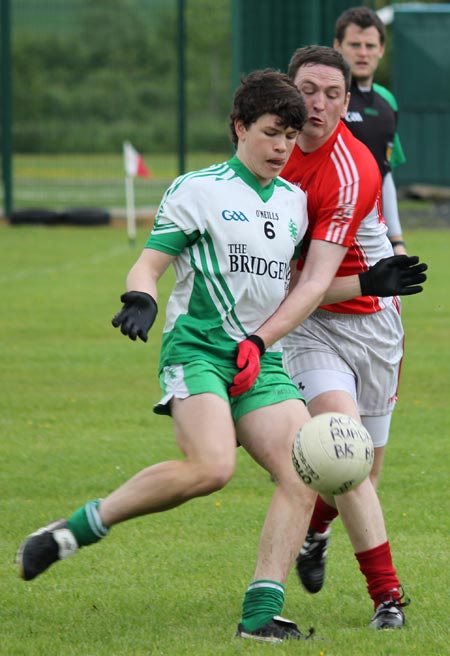 Action from the reserve division 3 senior game against Naomh Colmcille.