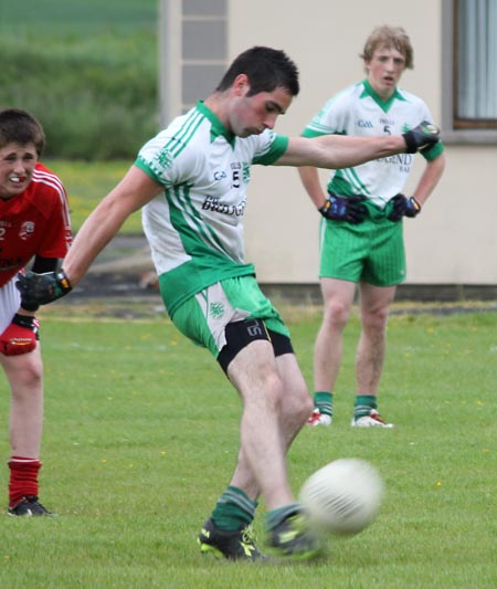 Action from the reserve division 3 senior game against Naomh Colmcille.