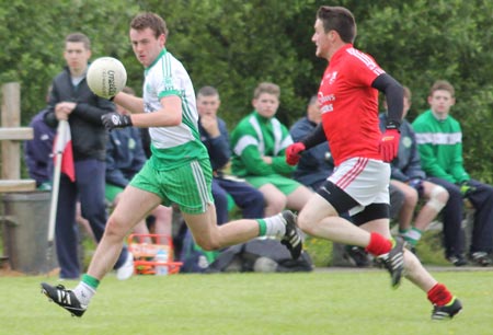 Action from the division 3 senior game against Naomh Colmcille.