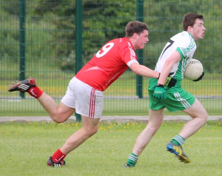 Action from the division 3 senior game against Naomh Colmcille.