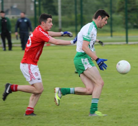 Action from the division 3 senior game against Naomh Colmcille.