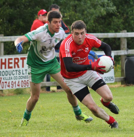 Action from the division 3 senior game against Naomh Colmcille.