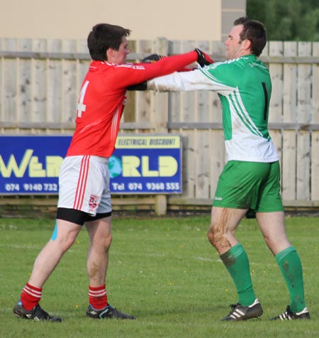 Action from the division 3 senior game against Naomh Colmcille.