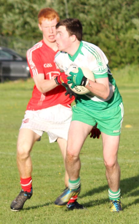 Action from the division 3 senior game against Naomh Colmcille.