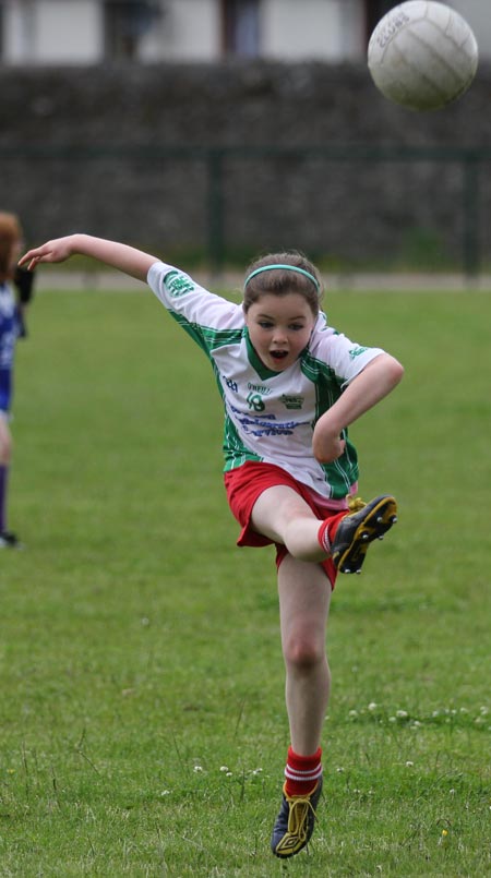 Action from the ladies under 10 and under 8 match between Aodh Ruadh and Four Masters.