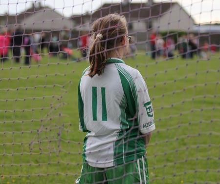 Action from the ladies under 10 and under 8 match between Aodh Ruadh and Four Masters.