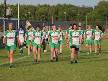 Action from the ladies senior match between Aodh Ruadh and Glencar Manorhamilton.