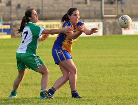 Action from the ladies senior match between Aodh Ruadh and Glencar Manorhamilton.