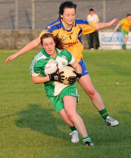 Action from the ladies senior match between Aodh Ruadh and Glencar Manorhamilton.