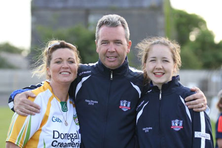 Action from the ladies under 14 match between Aodh Ruadh and New York.