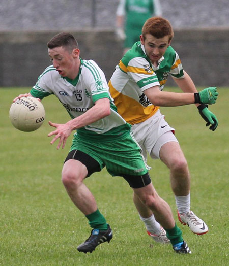 Action from the intermediate reserve championship game against Buncrana.