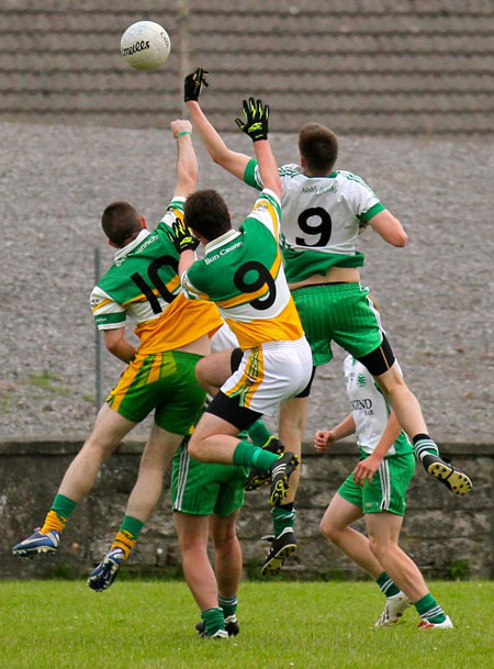 Action from the intermediate reserve championship game against Buncrana.