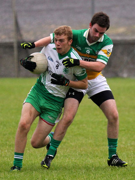 Action from the intermediate reserve championship game against Buncrana.