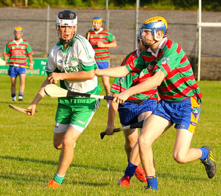 Action from the minor hurling championshiop game against Burt.