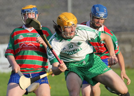 Action from the minor hurling championshiop game against Burt.