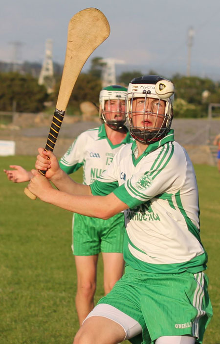 Action from the minor hurling championshiop game against Burt.