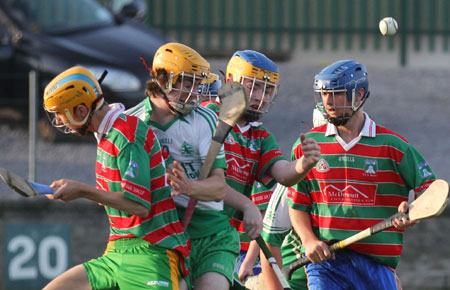 Action from the minor hurling championshiop game against Burt.