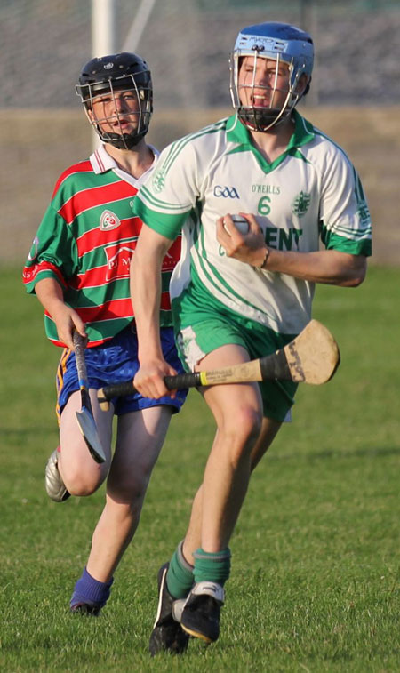 Action from the minor hurling championshiop game against Burt.