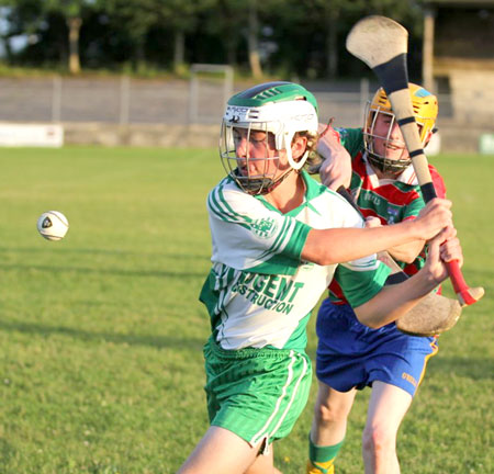 Action from the minor hurling championshiop game against Burt.