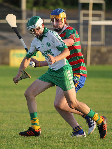 Action from the minor hurling championshiop game against Burt.