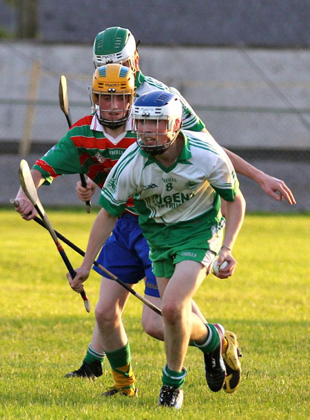 Action from the minor hurling championshiop game against Burt.