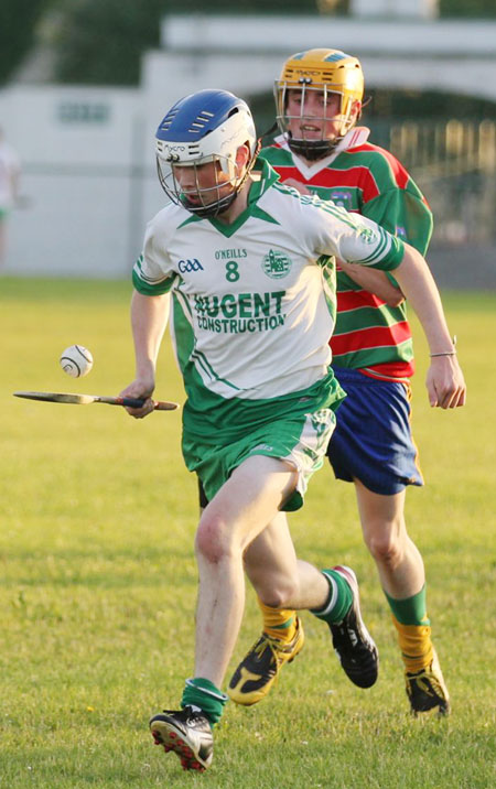 Action from the minor hurling championshiop game against Burt.