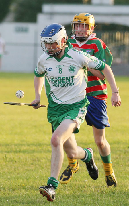 Action from the minor hurling championshiop game against Burt.