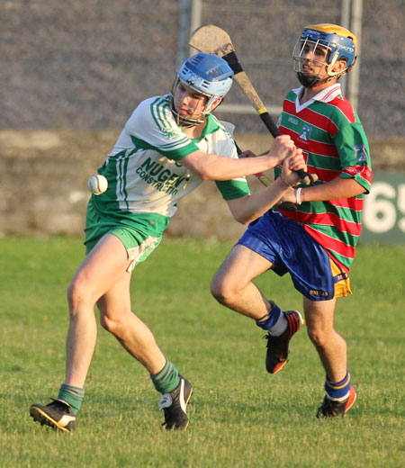 Action from the minor hurling championshiop game against Burt.