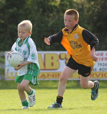 Action from the under 8 blitz in Belleek.