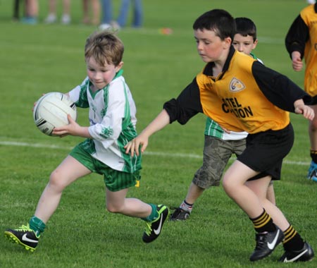 Action from the under 8 blitz in Belleek.