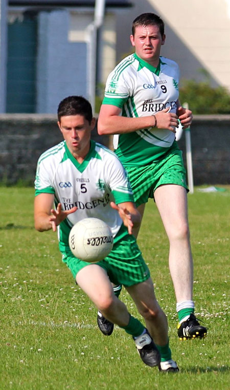 Action from the division 3 senior reserve game against Fanad Gaels.