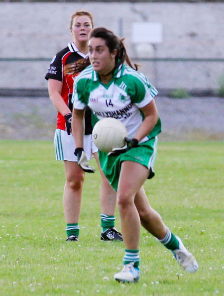 Action from the ladies senior match between Aodh Ruadh and Drumcliffe Rosses Point.