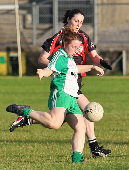 Action from the ladies senior match between Aodh Ruadh and Drumcliffe Rosses Point.