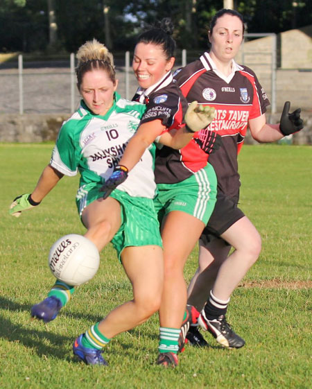 Action from the ladies senior match between Aodh Ruadh and Drumcliffe Rosses Point.