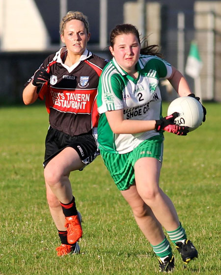 Action from the ladies senior match between Aodh Ruadh and Drumcliffe Rosses Point.