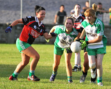 Action from the ladies senior match between Aodh Ruadh and Drumcliffe Rosses Point.