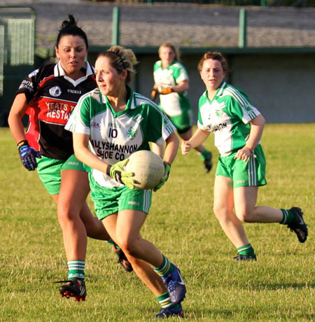 Action from the ladies senior match between Aodh Ruadh and Drumcliffe Rosses Point.