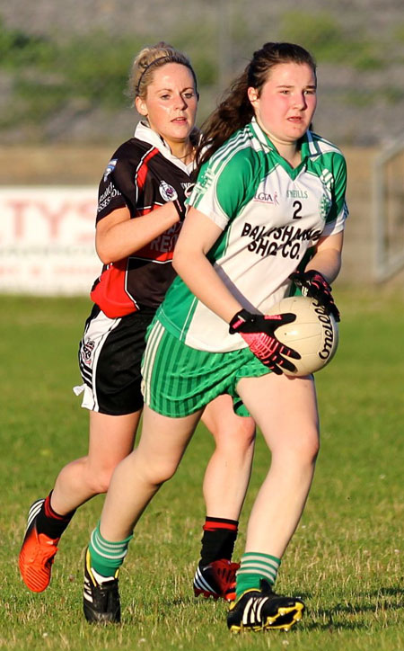 Action from the ladies senior match between Aodh Ruadh and Drumcliffe Rosses Point.