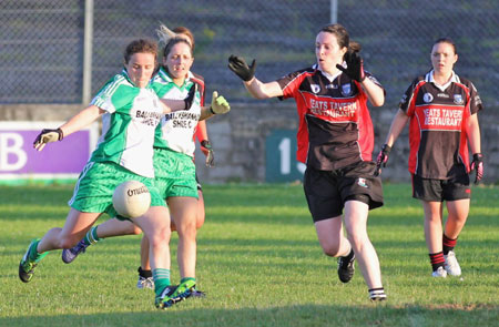 Action from the ladies senior match between Aodh Ruadh and Drumcliffe Rosses Point.