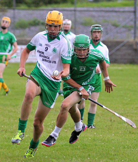 Action from the senior hurling championship game against MacCumhaill's.