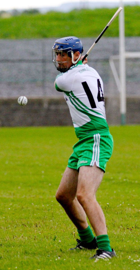 Action from the senior hurling championship game against MacCumhaill's.