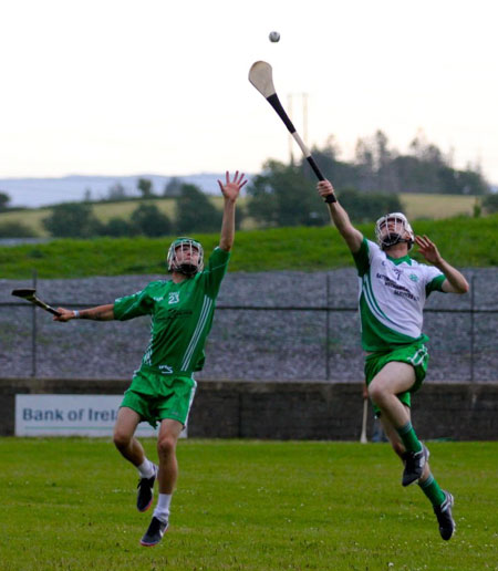 Action from the senior hurling championship game against MacCumhaill's.