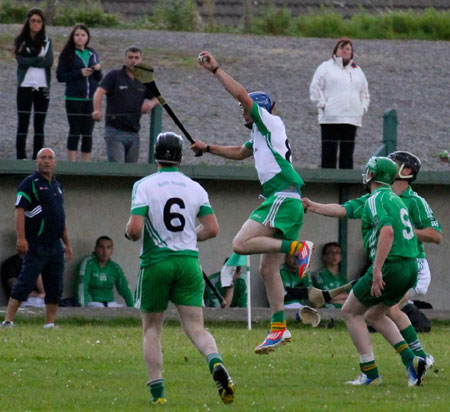 Action from the senior hurling championship game against MacCumhaill's.