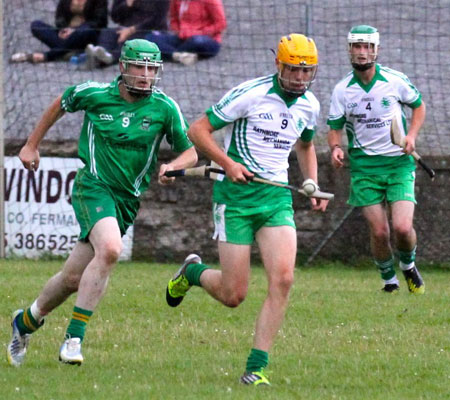 Action from the senior hurling championship game against MacCumhaill's.