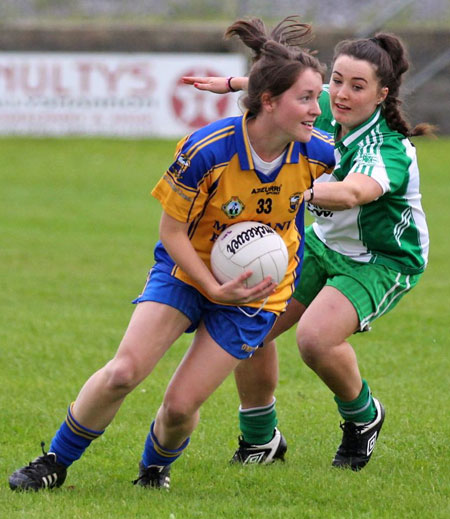 Action from the ladies senior match between Aodh Ruadh and Glencar Manorhamilton.