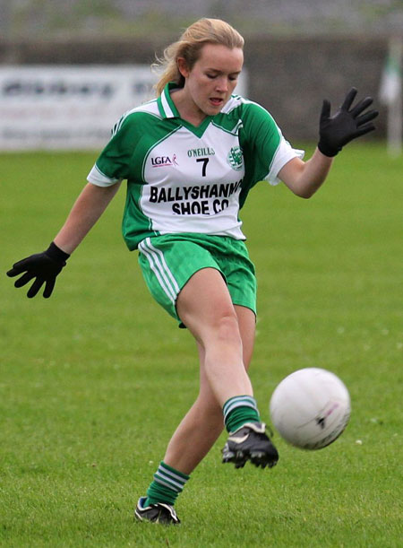 Action from the ladies senior match between Aodh Ruadh and Glencar Manorhamilton.