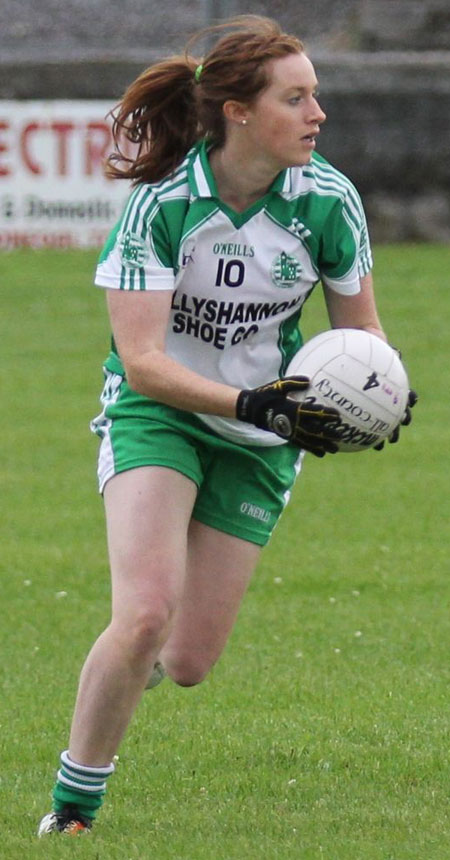 Action from the ladies senior match between Aodh Ruadh and Glencar Manorhamilton.